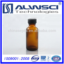 Botella médica de vidrio de ámbar de 15 ml